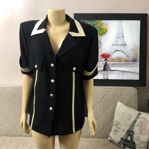 🌺🌺MANAPOLY BLOUSE black/white size 12